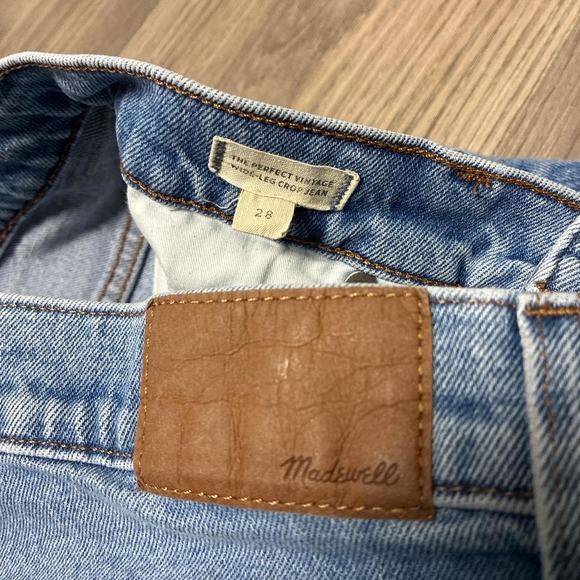 Madewell The Perfect Vintage Wide Leg Crop Jean in Caitlin Wash Blue Size 28 - Picture 6 of 8